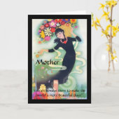 スワール&フラワーズマザーズデイカード カード (黄色い花)