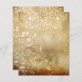 スワール&フローリッシュヴィンテージスクラップブック紙 (正面/裏面)