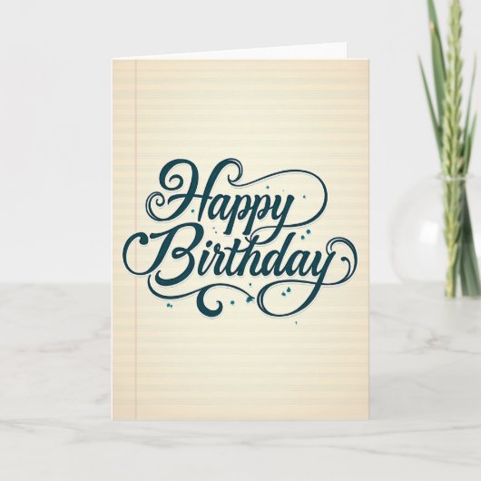 スワール 誕生日おめでとう カード (正面)