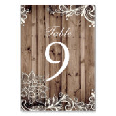 スワーレース納屋の木材の国の結婚式のテーブル番号 テーブルナンバー (裏面)