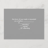 スワーレース納屋の木材の国の結婚式RSVP インビテーションポストカード (裏面)