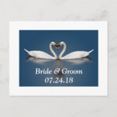 スワ結婚ーのカップルかわいらしが日付カードを保存 案内ポストカード (正面)