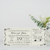 スワ結婚ールズ招待状チケット 招待状 (スタンド正面)