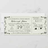 スワ結婚ールズ招待状チケット 招待状 (正面)