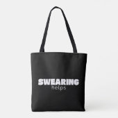 スワearingヘルプス おもしろ ストレス解消 引用 | ホワイト トートバッグ (裏面)