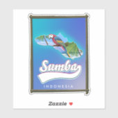 スンバ島インドネシアの旅行マップ シール (シート)