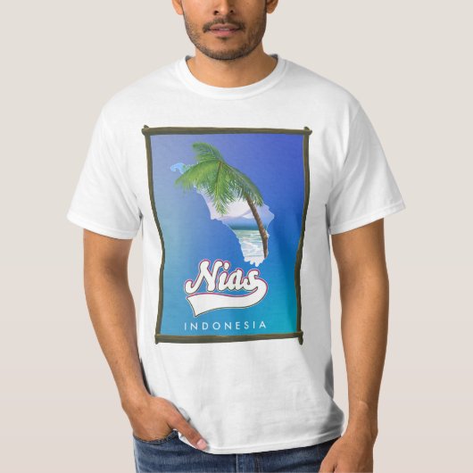 スンバ島インドネシアの旅行マップ Tシャツ (正面)