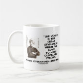 スヴァミヴィベカナンダ素晴らし世界体育館ストロング コーヒーマグカップ (左)