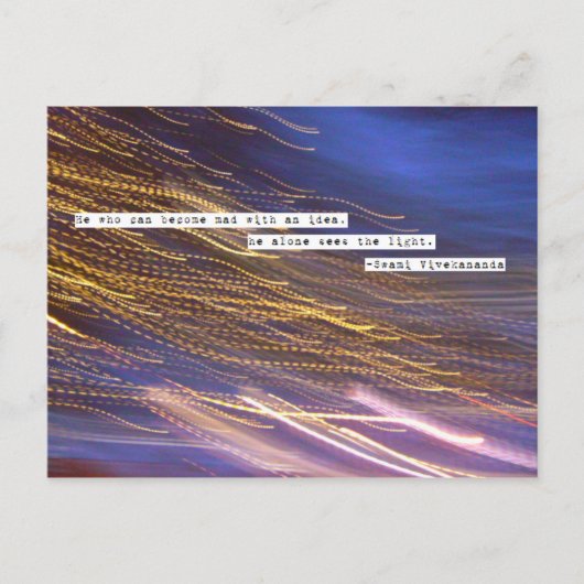 スヴァミヴィヴェカナンダ引用文 ポストカード (正面)