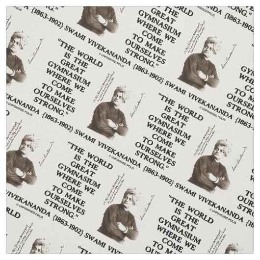 スヴァミヴィヴェカナンダ素晴らし世界体育館ストロングQte ファブリック (見本)