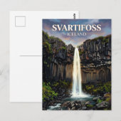 スヴァルトフォス アイスランド ポストカード (正面/裏面)
