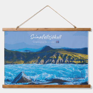 スヴィーナフェルスヨークトル・アイスランド - 氷河の景色 吊り下げ型タペストリー