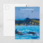 スヴィーナフェルスヨークトル、氷河の風景 ポストカード (正面/裏面)