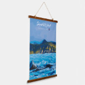 スヴィーナフェルスヨークトル、氷河の風景 吊り下げ型タペストリー (傾斜あり)