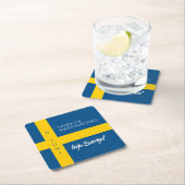 スヴェロジェスナショナルダグスウェーデン国民日国旗 スクエアペーパーコースター (インサイチュ)