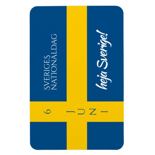 スヴェロジェスナショナルダグスウェーデン国民日国旗 マグネット (縦)