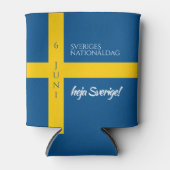 スヴェロジェスナショナルダグスウェーデン国民日国旗 缶クーラー (正面)