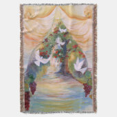 スーアンジャクソン著彼の花嫁のためのバラ スローブランケット (正面縦)