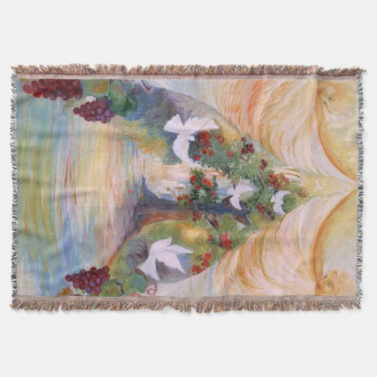 スーアンジャクソン著彼の花嫁のためのバラ スローブランケット (正面)