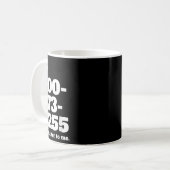 スーサイドホットライン番号 コーヒーマグカップ (正面左)