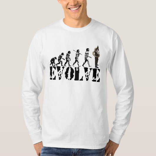 スーザフォンのテューバのテューバの進化のミュージカルの芸術 Tシャツ (正面)