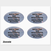 スーザフォン富裕層&成功オーバルステッカー 楕円形シール (シート)