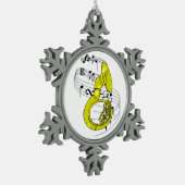 スーザフォン スノーフレークピューターオーナメント (左)