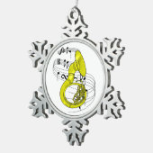 スーザフォン スノーフレークピューターオーナメント (右)