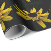 スーザンの美しい黒目の花柄 ラッピングペーパー (ロールコーナー)