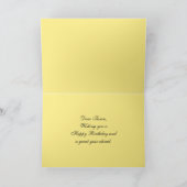 スーザンハッピーバースデーレッド、イエロー、ホワイトローズ カード (内部)