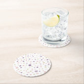 スーザン紙吹雪ウォーターカラードット紙コースター ラウンドペーパーコースター (インサイチュ)