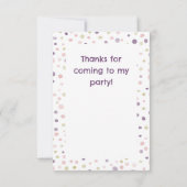 スーザン紙吹雪水色ドットサンキューカード サンキューカード (裏面)
