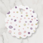 スーザン紙吹雪水色ドットメッセージカード フェイバータグ (裏面)