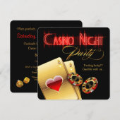 スーザン・ベガス・カジノ・ナイト・バースデー・パーティー 招待状 (正面/裏面)