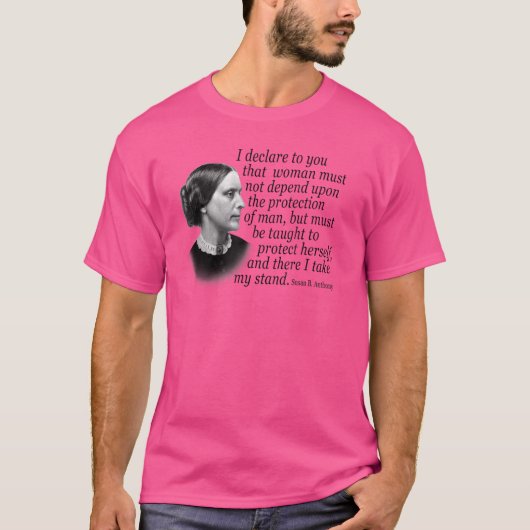 スーザン・B・アンソニーの引用 婦人参政権運動家 Tシャツ (正面)