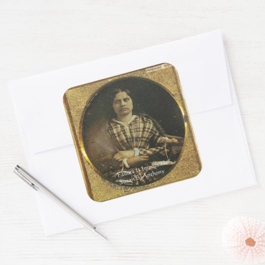 スーザンBアンソニー引用文ギフト&カード スクエアシール (封筒)