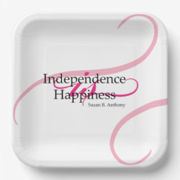 スーザンBアンソニー引用文 ペーパープレート