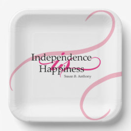 スーザンBアンソニー引用文 ペーパープレート