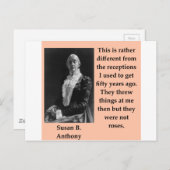 スーザンb anthony ポストカード (正面/裏面)