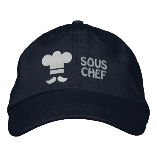 スーシェフ調理師刺繍キャップ 刺繍入りキャップ (正面)