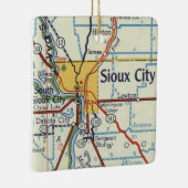 スーシティアイオワヴィンテージの地図 セラミックオーナメント (右)