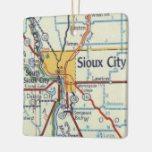 スーシティアイオワヴィンテージの地図 セラミックオーナメント (左)