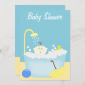 スーシーバスタブ赤ちゃんシャワー招待状 招待状 (正面/裏面)