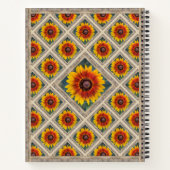 スージーのひまわり付き個性的なノートブック ノートブック (裏面)