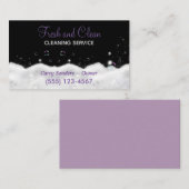 スージー気泡デザインハウス清掃サービス 名刺 (正面/裏面)