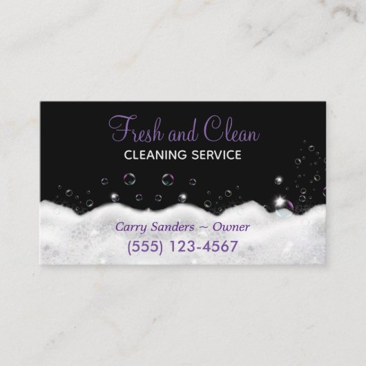 スージー気泡デザインハウス清掃サービス 名刺 (正面)