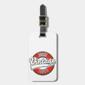 スースチュニジアヴィンテージスタイルロゴ ラゲッジタグ (正面縦)