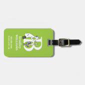 スース博士のABC:文字B -白|名前の追加 ラゲッジタグ (正面横)