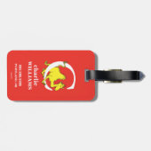 スース博士のABC:文字C -白|名前の追加 ラゲッジタグ (裏面横)