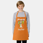 スース博士のABC:文字T -白|名前の追加 エプロン (着用した状態)